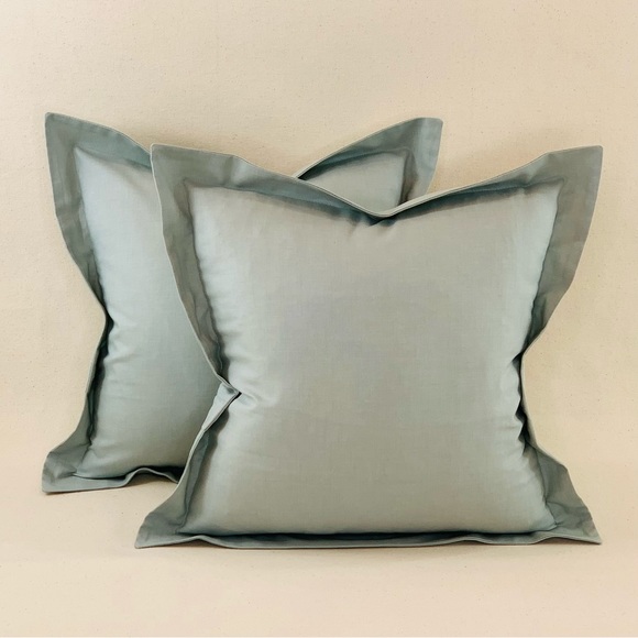 3 Pc Fabricut French General Aqua Blue Green Babette Floral Vine Pillow Covers - Picture 5 of 6